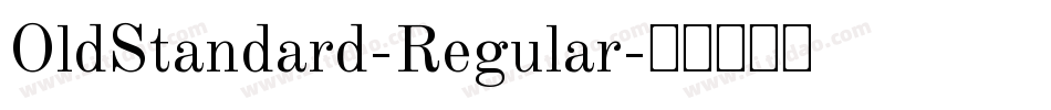 OldStandard-Regular字体转换