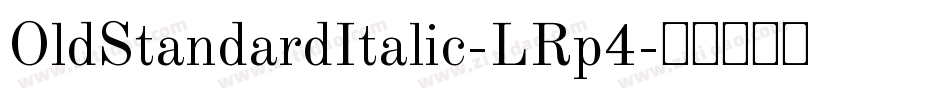 OldStandardItalic-LRp4字体转换