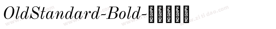 OldStandard-Bold字体转换