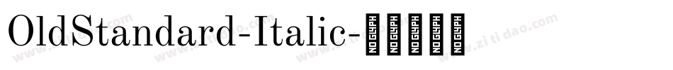 OldStandard-Italic字体转换