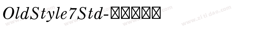 OldStyle7Std字体转换