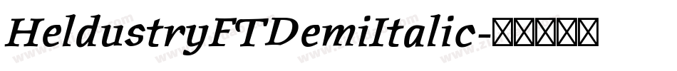 HeldustryFTDemiItalic字体转换