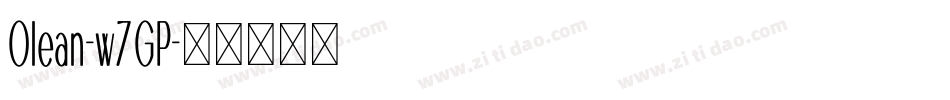 Olean-w7GP字体转换