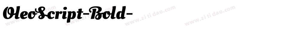 OleoScript-Bold字体转换