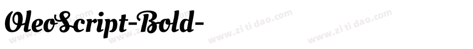OleoScript-Bold字体转换