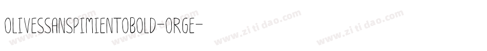 Olivessanspimientobold-Orge字体转换