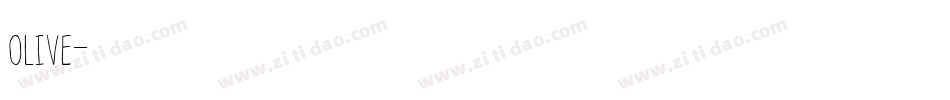 olive字体转换
