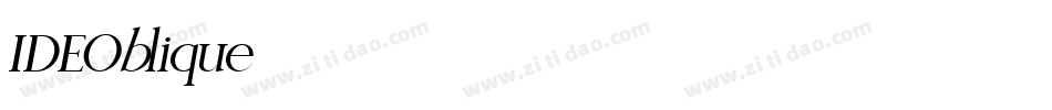 IDEOblique字体转换