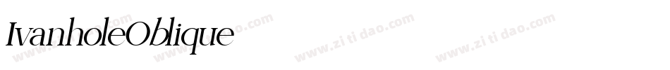 IvanholeOblique字体转换