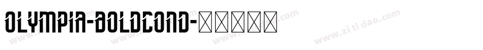 Olympia-BoldCond字体转换