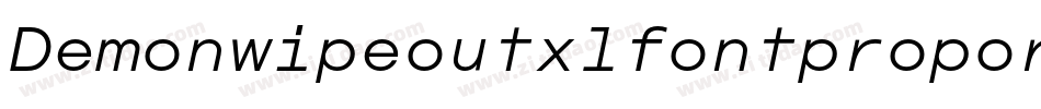 Demonwipeoutxlfontproportional-7OqP字体转换