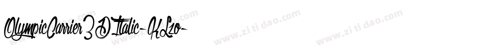 OlympicCarrier3DItalic-KLzo字体转换