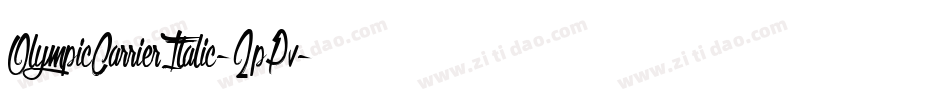 OlympicCarrierItalic-2pPv字体转换