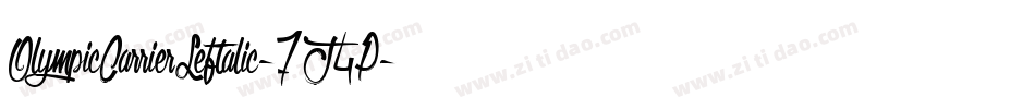 OlympicCarrierLeftalic-7J4P字体转换