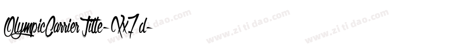 OlympicCarrierTitle-Xx7d字体转换