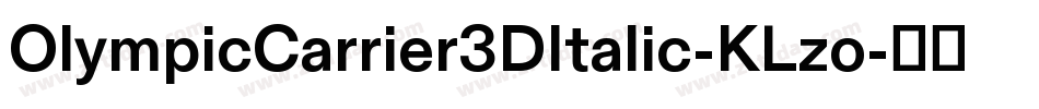 OlympicCarrier3DItalic-KLzo字体转换