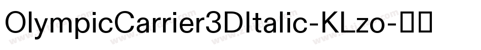 OlympicCarrier3DItalic-KLzo字体转换