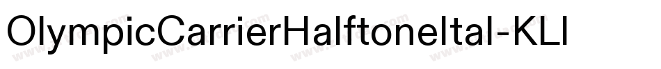 OlympicCarrierHalftoneItal-KLl7字体转换