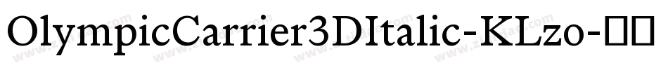 OlympicCarrier3DItalic-KLzo字体转换
