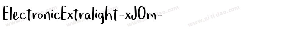 ElectronicExtralight-xJOm字体转换