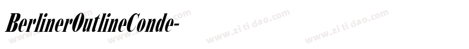 BerlinerOutlineConde字体转换