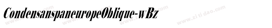 CondensanspaneuropeOblique-wBzP字体转换