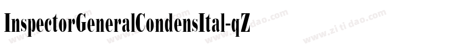 InspectorGeneralCondensItal-qZ280字体转换