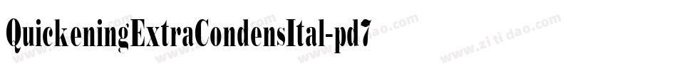 QuickeningExtraCondensItal-pd7v字体转换