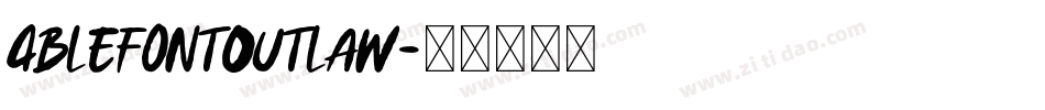 AblefontOutlaw字体转换