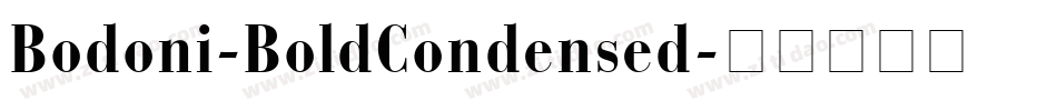 Bodoni-BoldCondensed字体转换