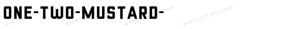 One-Two-Mustard字体转换