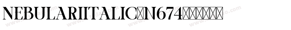 NebulariItalic-n674字体转换