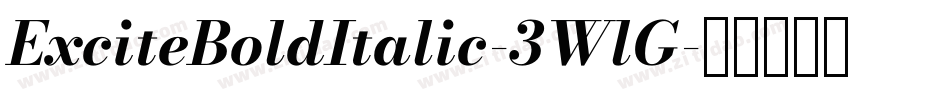 ExciteBoldItalic-3WlG字体转换