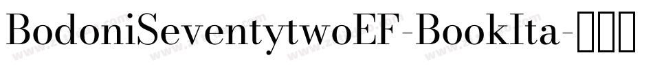 BodoniSeventytwoEF-BookIta字体转换