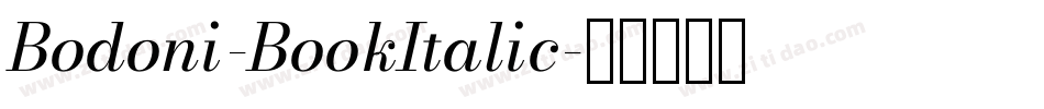 Bodoni-BookItalic字体转换