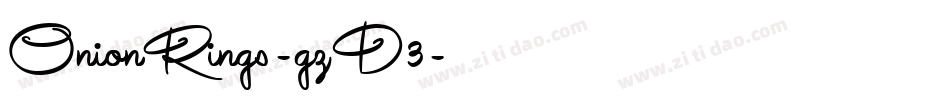 OnionRings-gzD3字体转换
