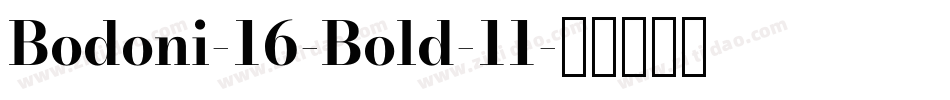 Bodoni-16-Bold-11字体转换