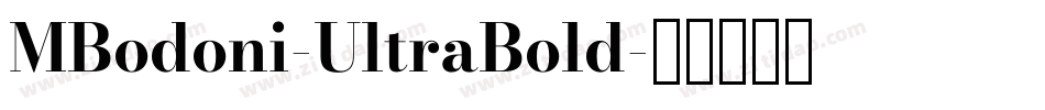 MBodoni-UltraBold字体转换