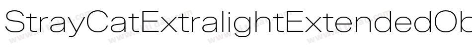 StrayCatExtralightExtendedOblique-85dD字体转换
