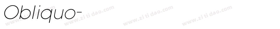 Obliquo字体转换