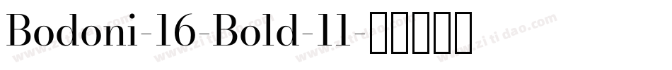 Bodoni-16-Bold-11字体转换