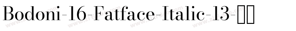 Bodoni-16-Fatface-Italic-13字体转换
