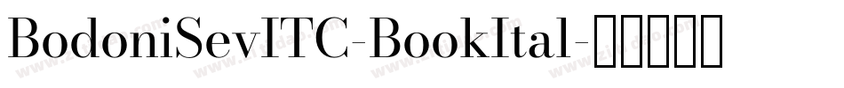 BodoniSevITC-BookItal字体转换