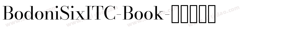 BodoniSixITC-Book字体转换