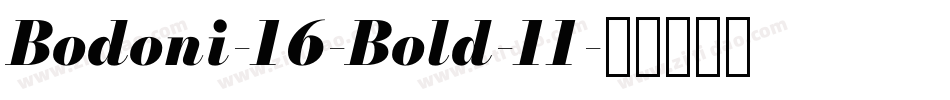Bodoni-16-Bold-11字体转换