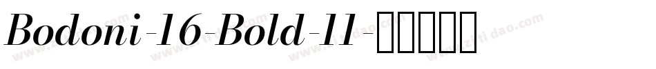 Bodoni-16-Bold-11字体转换