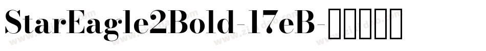 StarEagle2Bold-17eB字体转换