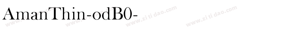 AmanThin-odB0字体转换