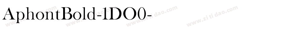 AphontBold-1DO0字体转换