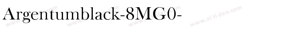 Argentumblack-8MG0字体转换